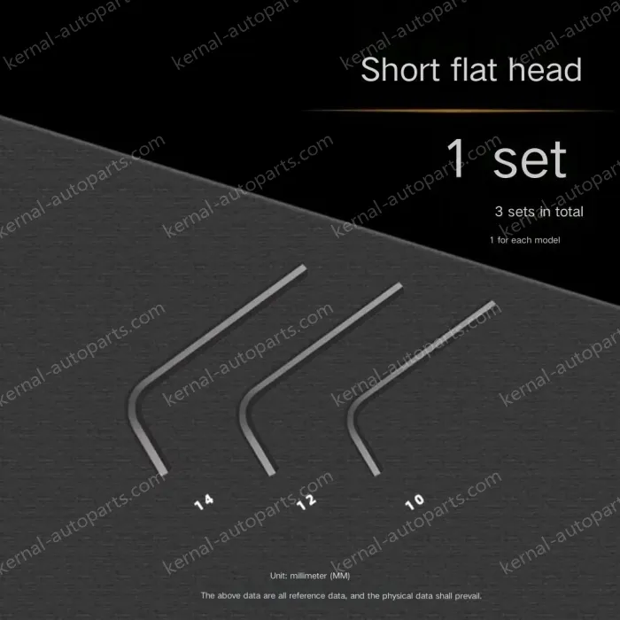 Black short [10+12+14mm] 1 set