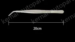 Stainless steel tweezers Curved tip (304 models) 20cm