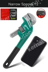 12 inch crooked head pipe wrench
