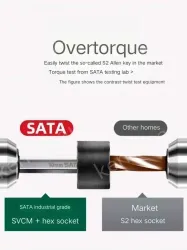 Short flat head hex wrench 3mm 82307