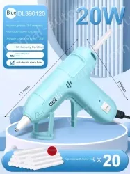 20W children's blue + 20 glue sticks + storage bag