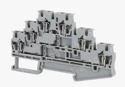 Manufacturer's three-layer terminal spring connection gray ST terminal block ST2.5-3 spring cage terminal block
