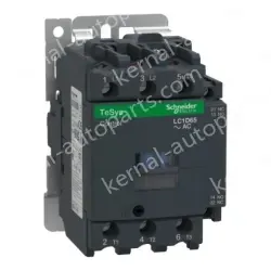 LC1D65E7 IEC contactor, TeSys D, nonreversing, 65A, 40HP at 480VAC, up to 100kA SCCR, 3 phase, 3 NO, 48VAC 50/60Hz coil, open