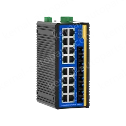 4 Ports 100M F(x) + 16 Ports 10/100M T(x) Din-Rail Unmanaged Industrial Ethernet Switch