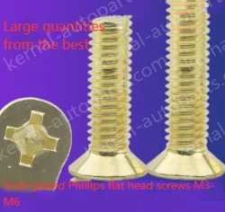 Golden Flat Head Screws M6*140