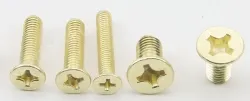 Golden Flat Head Screws M6*145