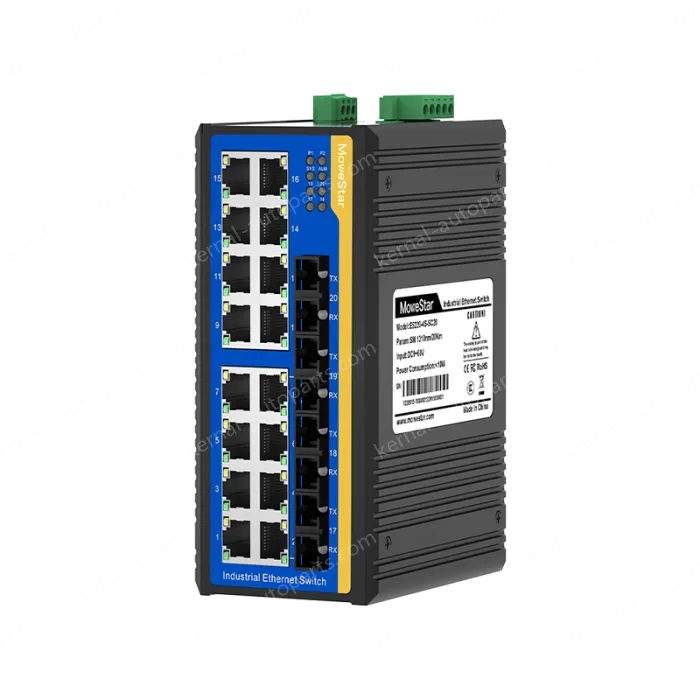 4 Ports 100M F(x) + 16 Ports 10/100M T(x) Din-Rail Unmanaged Industrial Ethernet Switch