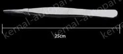 Stainless steel tweezers Straight tip (thick) 25cm