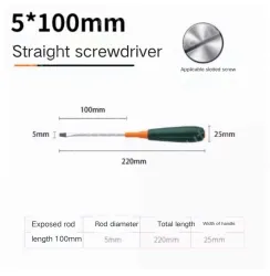 Slotted screwdriver 5*100