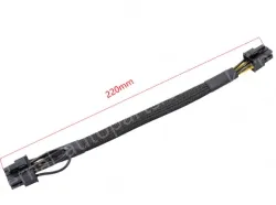 6PIN to 8PIN Server PowerCable Graphics Card Cable Mesh Sleeve Protection 32cm