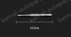 Stainless steel tweezers Straight round head (thick) 12.5cm