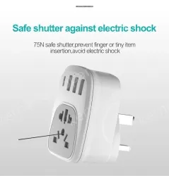 Universal to Germany France Plug Adapter KRSAP-WLH010332