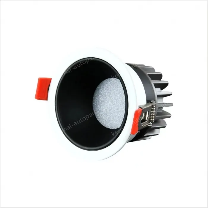 Downlight model: 10W black cup with 75mm opening 3000K Preh chip 98 graphics index + Zeford driver