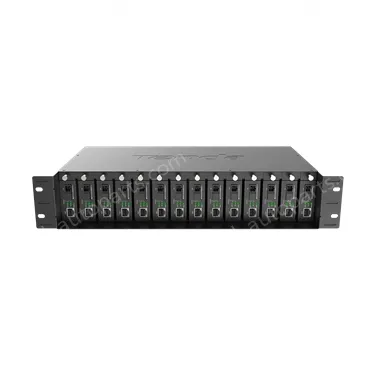 14-slot fiber optic transceiver chassis