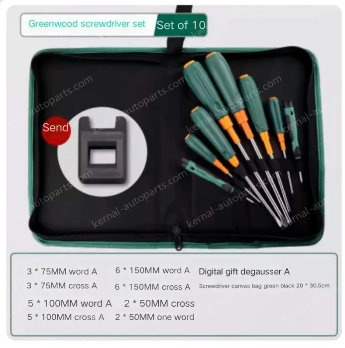 Set of 10 screwdriver canvas sets