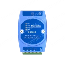DIN Rail Serial Server 2 ports