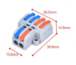 Quick terminal blocks-6 square two in and four out