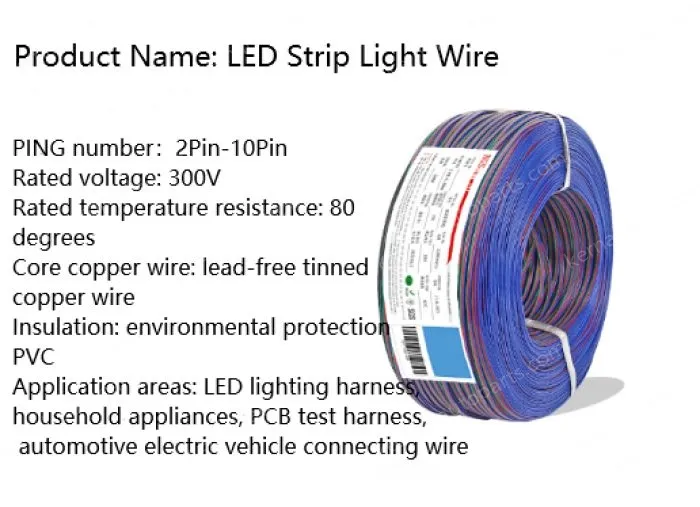 LED light connecting cable 18AWG*3 and (34/0.14TS)