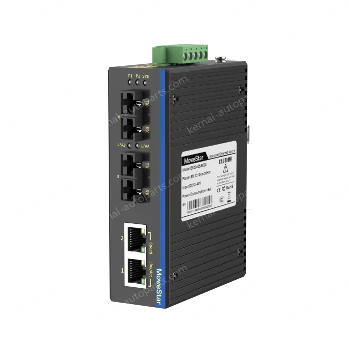 2 Ports 100M F(x) + 2 Ports 10/100M T(x) Din-Rail Unmanaged Industrial Ethernet Switch