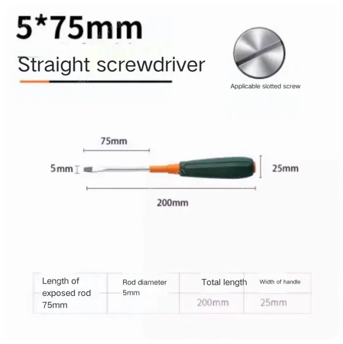 Slotted screwdriver 5*75