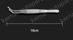 Stainless steel tweezers Curved round toe (thick) 18cm