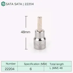 CALC 6mm with a total length of 48mm-22204