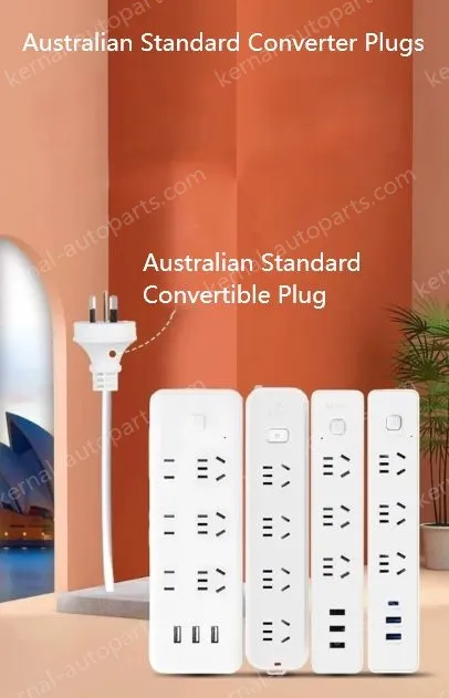 Australia Master switch 3 jacks+3USB Full length 1.8m