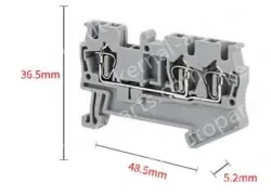 ST2.5-TWIN Spring Terminal Block One in and two out rail terminal block Terminal block