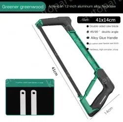 Industrial Heavy Duty 12 inch all-aluminum hacksaw stand with 3 carbon hacksaw blades