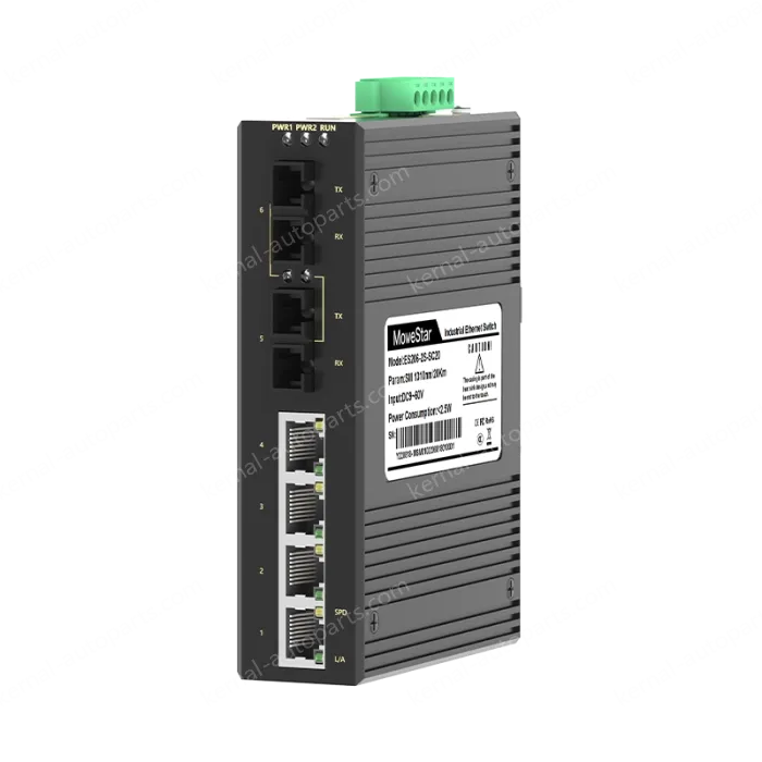 2 Ports 100M F(x) + 4 Ports 10/100M T(x) Din-Rail Unmanaged Industrial Ethernet Switch