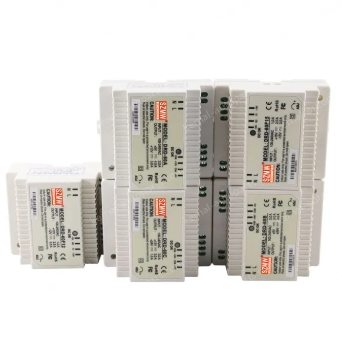 Dual-group AC to DC card rail switching power supply on the guide rail DRD-60F15