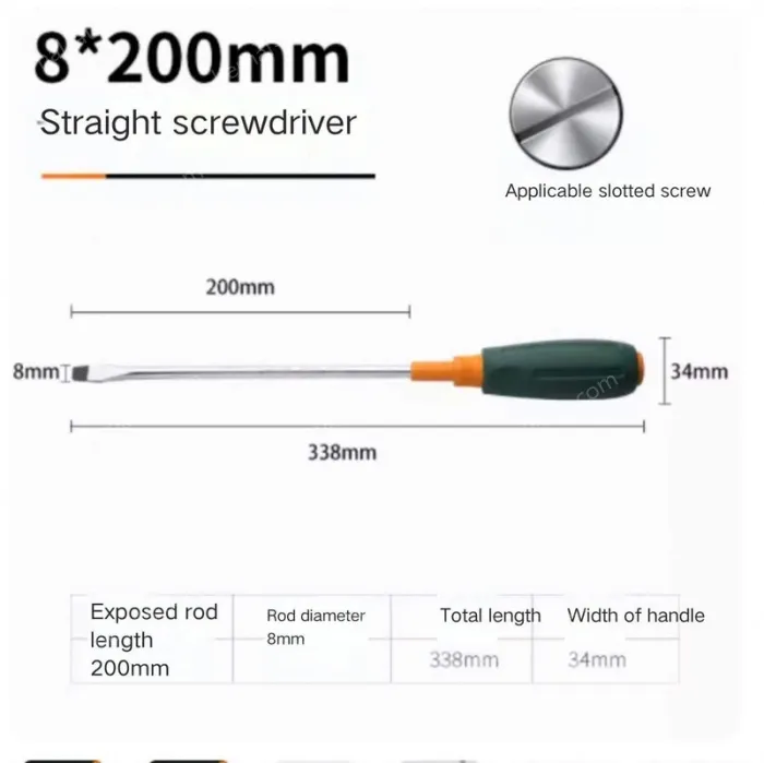 Slotted screwdriver 8*200