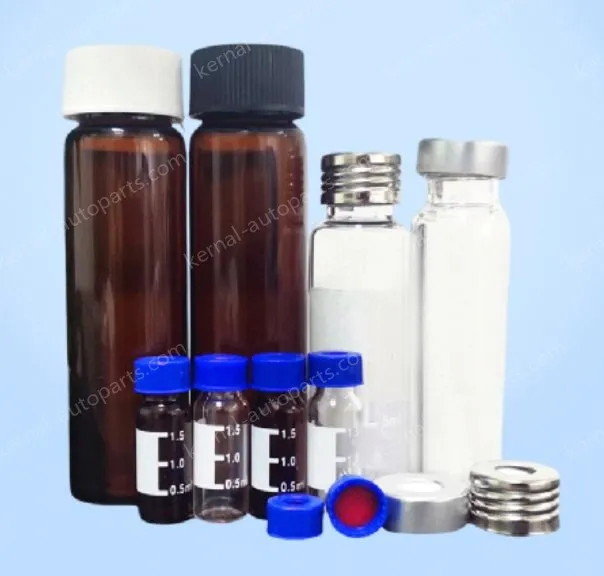 Brown graduated headspace lid with lid pad, 2 ml