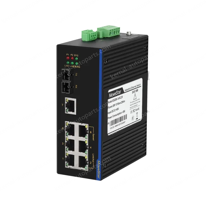 1 Port 100M F(x) + 7 Ports 10/100M T(x) Din-Rail Unmanaged Industrial Ethernet Switch