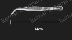 Stainless steel tweezers Curved round head (304 models) 14cm