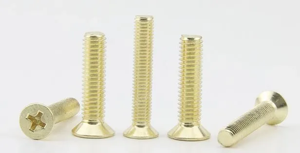 Golden Flat Head Screws M3*10