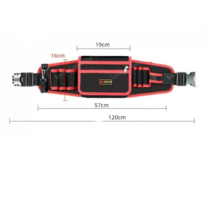 Red upgraded tool belt bag medium bag + mineral water hook