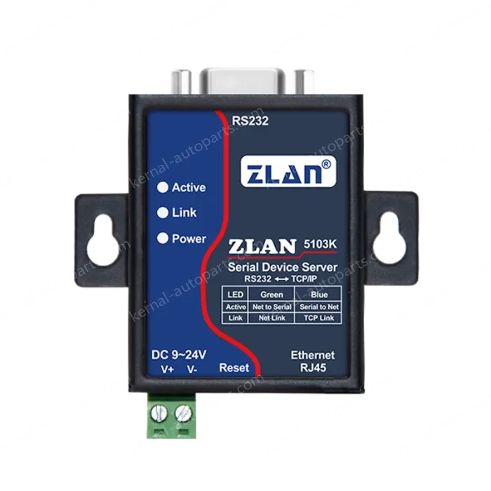 Rail/desktop serial server