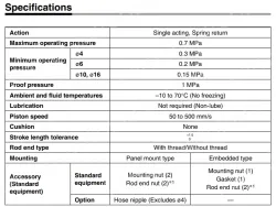 Pin Cylinders CJP Series CJPB16-15Z-B