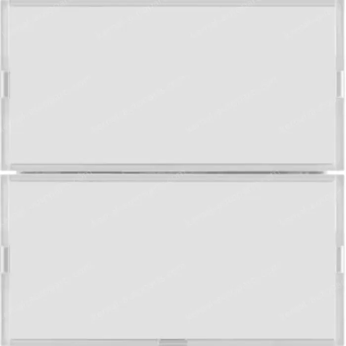 Push-button 2gang, RGB LED, int. temp. sensor, KNX - S.1/B.3/B.7, f. p.white