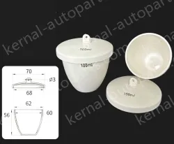 Ceramic crucibles 70ml+ lid