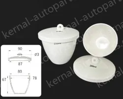 Ceramic crucibles 150ml+ lid
