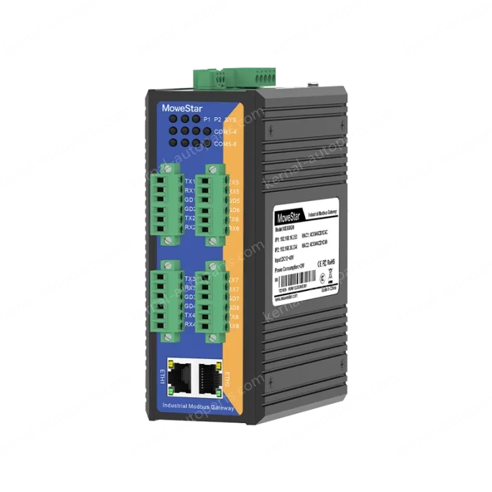 8 Ports RS232 to 2 Ports Ethernet Modbus Industrial Smart Gateway