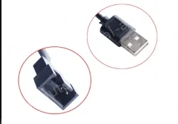 USB computer fan adapter cable 2Pin 5V 20cm