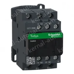 LC1D09F7C TeSys Deca Contactor, 3-Pole (3NO), AC-3/AC-3e, <=440V, 9A, 110VAC, Screw Terminal